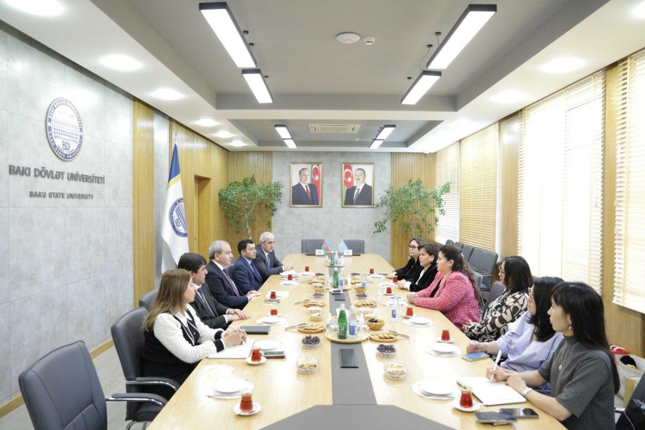 The delegation of Kunaev University is in Baku (Azerbaijan State University of Economics) at UNEC University