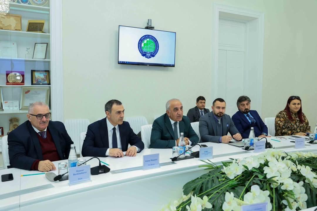 The delegation of Kunaev University is in Baku (Azerbaijan State University of Economics) at UNEC University