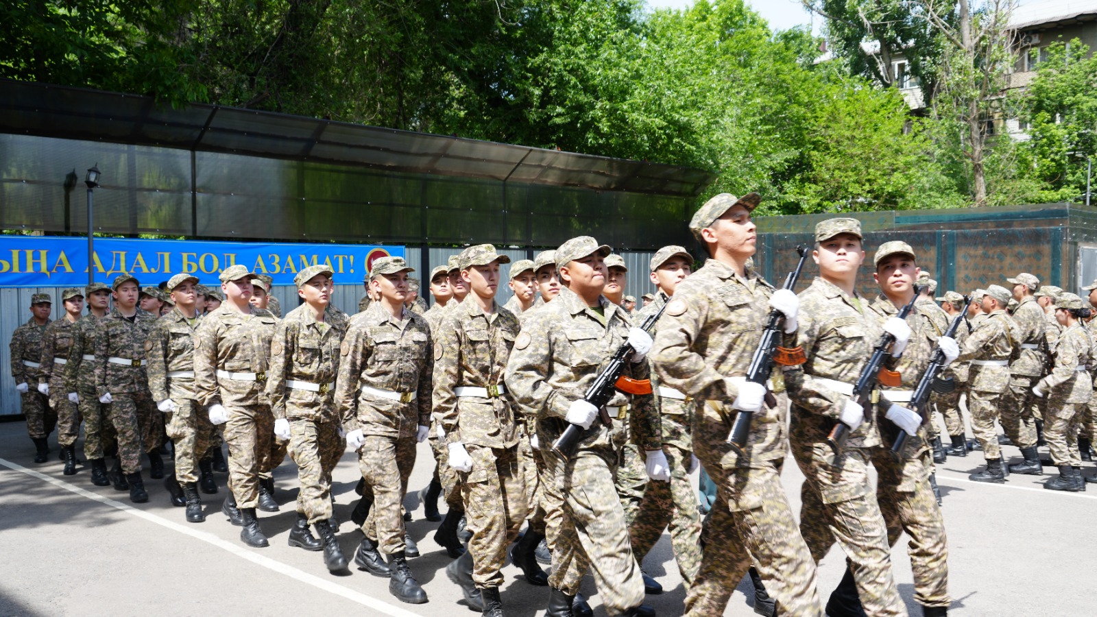 Oath-Taking Ceremony of Military Department Graduates at Kunaev University