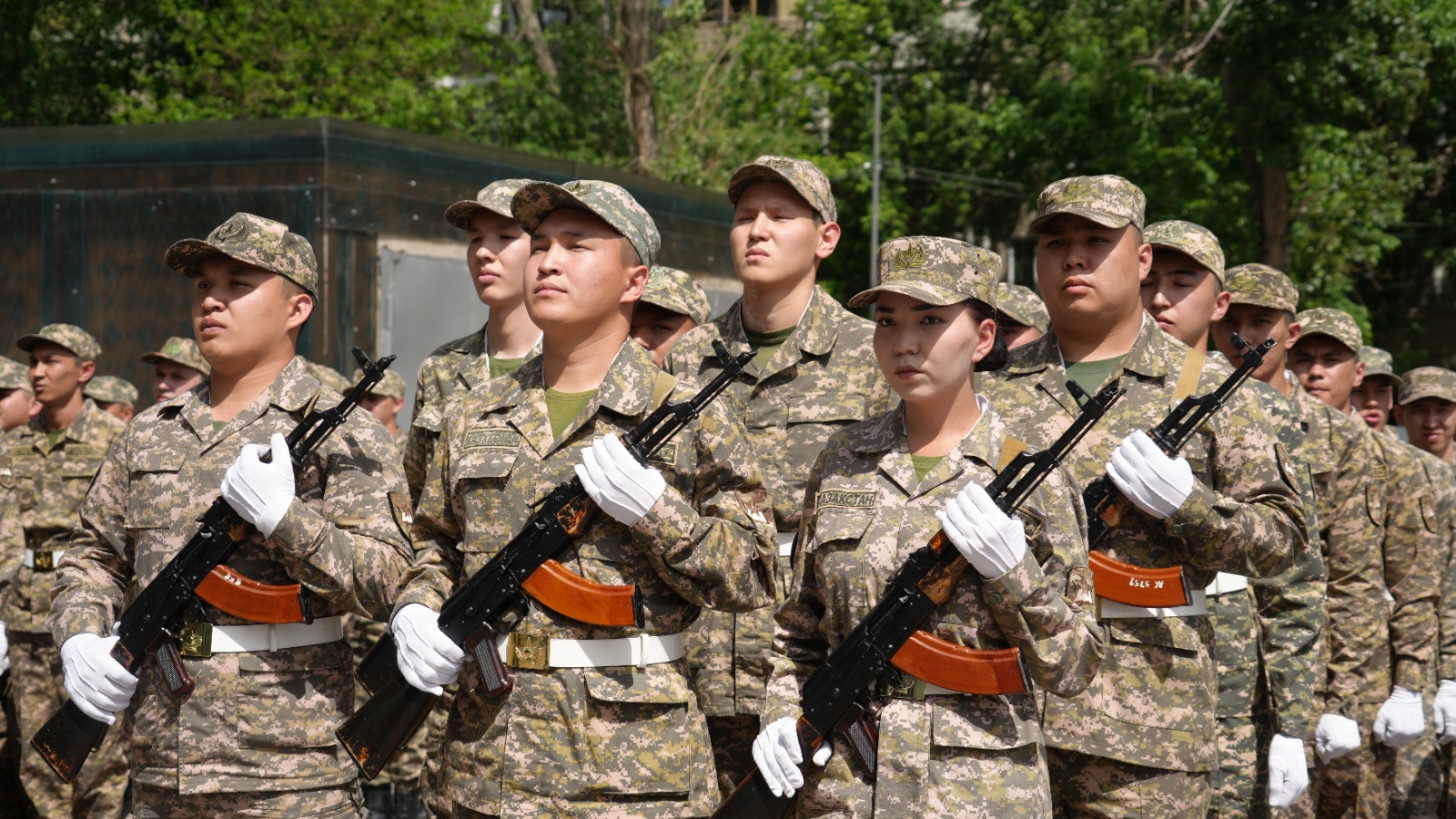 Oath-Taking Ceremony of Military Department Graduates at Kunaev University