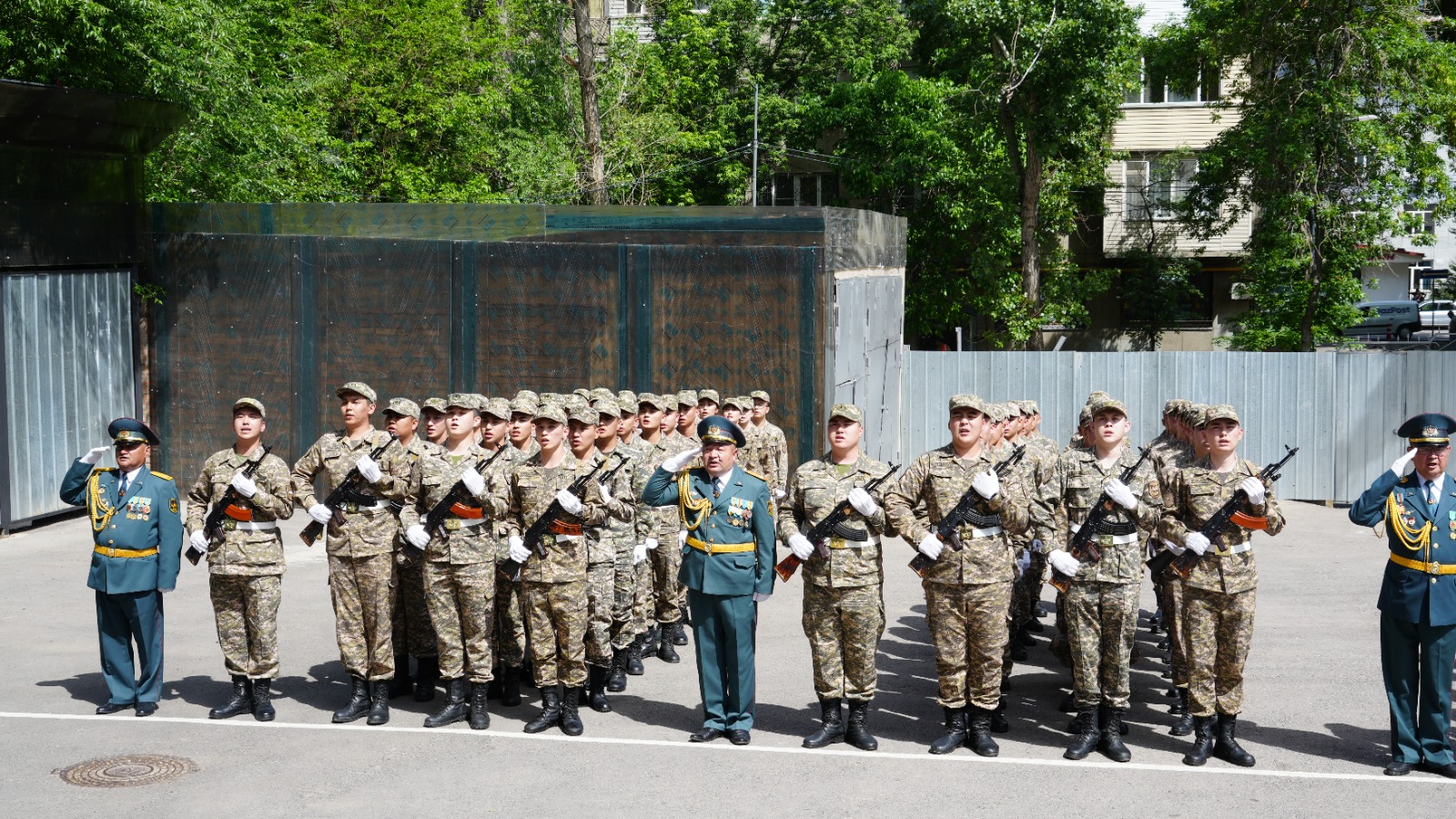 Oath-Taking Ceremony of Military Department Graduates at Kunaev University