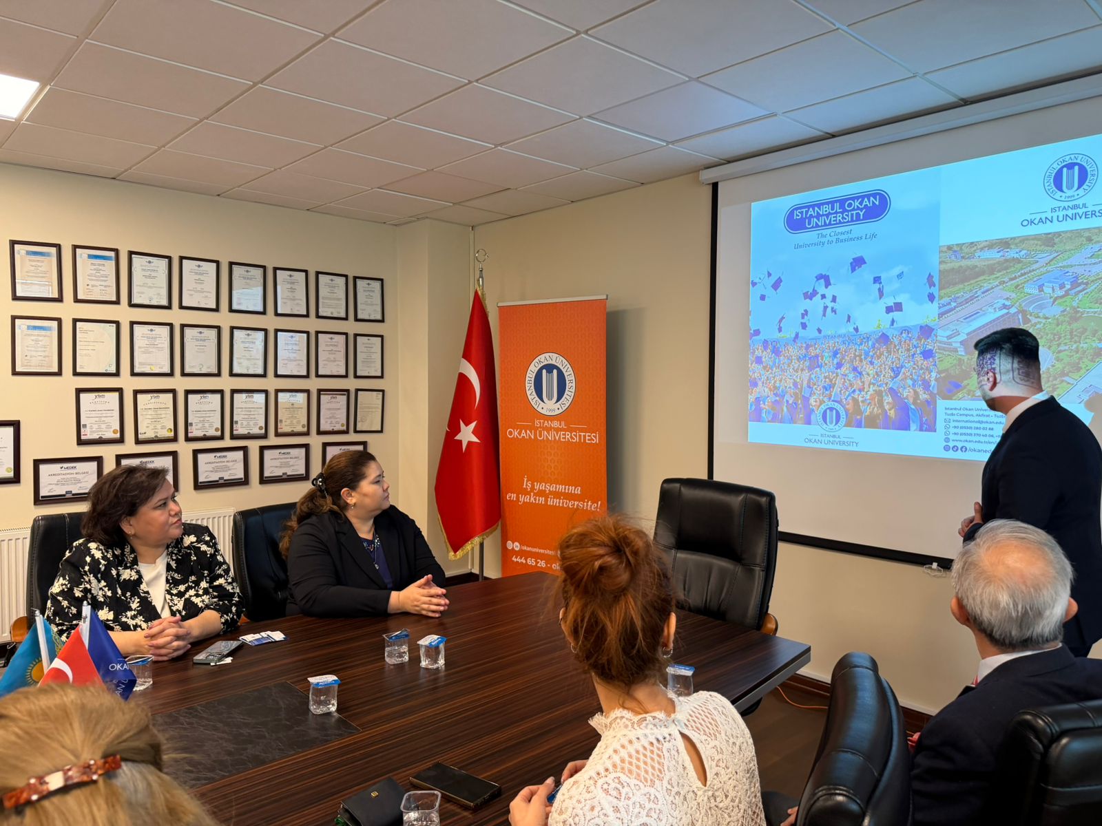 Delegation of Kunaev University Visited Okan University to Strengthen International Cooperation